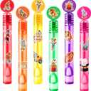 24PCS Carnival DIY Bubble Wands with 96PCS Stickers - Party Favor for Goodie Bags, Pinata Stuffers, Mini Bubble Bulk Birthday Supplies, Toys Gifts, Class Prizes for Toddlers, Boys & Girls