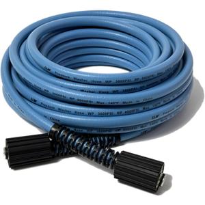 LULUW 50FT 1/4-inch High Pressure Washer Hose,3600PSI M22 14mm Replacement Power Washer Hose for Most Brands, Blue