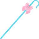 Shepherd Staff and Bow Tie Hook Canes with Bowtie for Women Halloween Party Cosplay