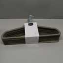 Amazon Basics Slim Velvet Non-Slip Space Saving Suit Clothes Hangers, Sturdy Metal, Gray/Silver, 30-Pack