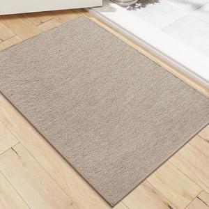 40x60cm Door Mats Indoor, Non-Slip Rubber Backing, Absorbent Indoor Door Mat, Machine Washable Floor Mats for Entrance, Inside, Kitchen, Front Door Mat (Khaki)