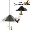 YINGYM Widened 19" Metal Squirrel Baffle for Bird Feeder Poles - Outside Baffle Guard, Weatherproof Outdoor Squirrel Proof Protector with Matte Black Finish (1 Pack)