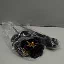 Halloween Bouquet Spider Artificial Roses Flowers,Fake Roses Faux Black Purple Roses for Halloween,Vase Arrgements Table Decoration