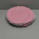 uxcell 10pcs Reef Charger Plates Bulk, 13 Inch Plastic Floral Charger Plates, Round Plate Chargers for Dinner Wedding Party Event Table Setting Decoration Pink