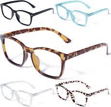 CCVOO Reading Glasses for Women/Men, Eyeglasses, Blue Light Readers for Women/Men, Computer Eye Glasses, Cheaters 5 Pack +1