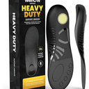 220+ lbs Heavy Duty Arch Support Insoles - Welnove Plantar Fasciitis Insoles with High Arch Support Orthotic Inserts for Flat Feet Standing All Day Work Boot Insoles for Women 14-15 and Men 12-13.5