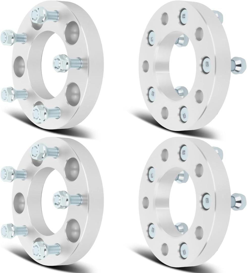 SCITOO 4Pcs 5x5 Wheel Spacers 1 inch Thread Pitch 1/2 Hub Bore 87.1mm 5 Lug Wheel Spacers Fit for Wrangler for Grand Cherokee Commander