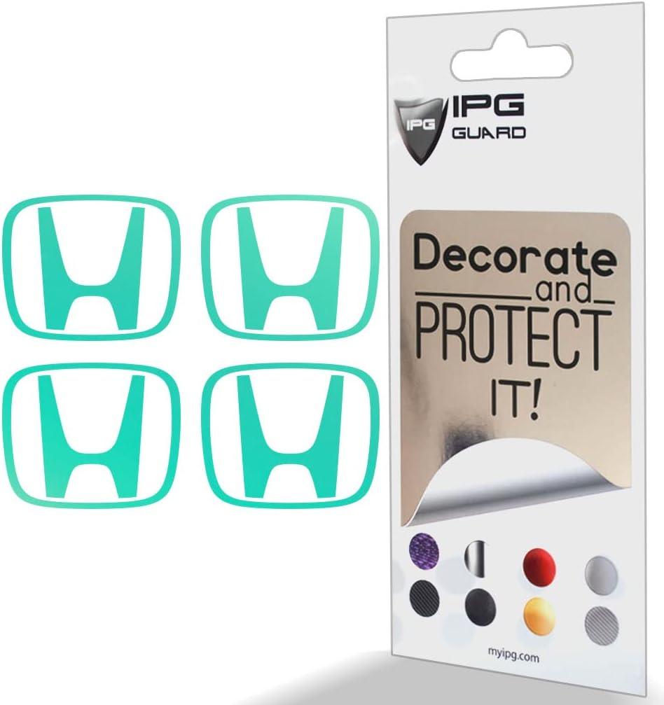 IPG Compatible with Civic Accord CRV VTEC Si Logo Center Cap Overlay Wheel Tire Decals Inner or Outer Stickers (Center Cap:2.25") (4 Units) (Blue Coral, Inner Logo)