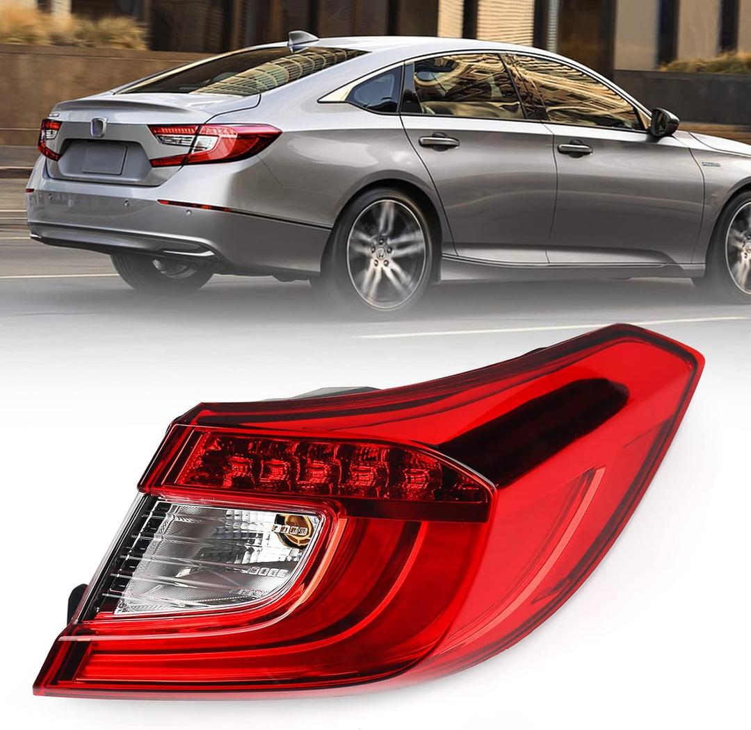 Huray Tail Light for Honda Accord 2018-2021 Outer Taillight Assembly Brake Lamp Replacement Passenger Side (Right)