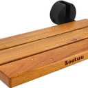 20" Teak Folding Shower Seat Wall Mounted, Fold Down Shower Seat for Inside Shower, Home Care Teak Folding Shower Seat, Wall Mounted Shower Bench with 400 Lb. Weight Capacity