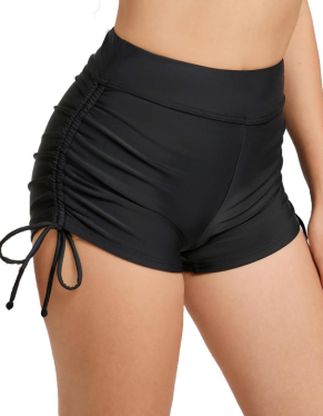 Womens Swim Shorts High Waisted Tie Board Shorts Bathing Suit Bottoms Tummy Control Swimsuit with Liner XL