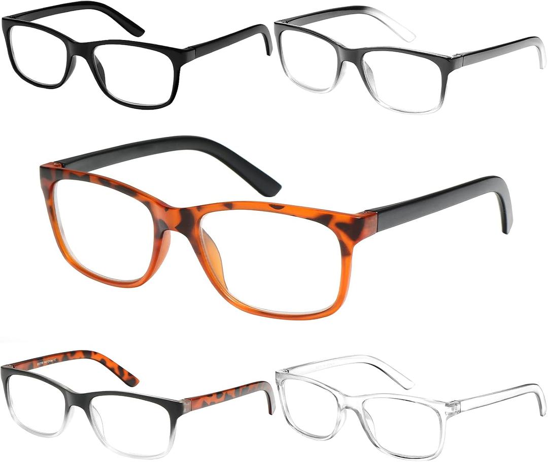 5 Pack Reading Glasses,Blue Light Blo