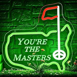 Golf Neon Sign for Wall Decor Dimmable Golf Neon Light for Man Cave Gifts for Golfers Enthusiasts LED USB Powered Sign for Sports Club Office Training Room Gym Bar Wall Art Size 11.8 * 11.8(WZA094)