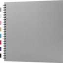 potricher 12 x 12 Inch DIY Scrapbook Album 40 Pages Hardcover Kraft Paper Scrap Book Photo Albums Memory Book for Wedding and Anniversary Family (Gray, 12 Inch)