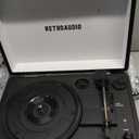 Vinyl Record Player 3-Speed Bluetooth Portable Suitcase Belt-Driven Record Player with 2 Built-in Stereo Speakers Vinyl Vintage Turntable Phonograph Records Player with RCA Line Out, AUX Out (Black)