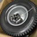 AR-PRO (2 Pack) 13x5.00-6 Flat Free Tire and Wheel Assembly, Solid Lawn Mower Front Tire with 3" Centered Hub, 3/4" Bearing extra 5/8"&1/2", Compatible with Riding Mowers & Garden Tractors