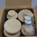 6" Wood Furniture Legs Unfinished Sofa Bun Feet for Cabinet, Chair, Loveseat, Ottoman, Dresser Foot Replacement Set of 4