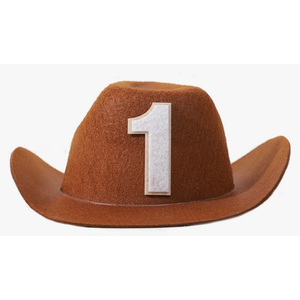 WAWUO Cowboy Hat - 1st Birthday, Baby Party, Toddler Trumpet Style (Western, Birthday Costume Headwear