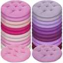 Tinideya 24 Pcs Round Floor Cushions Floor Pillows Meditation Seat Pillows Flexible Seating for Adults Kids, Chair Cushions for Classroom, Nursery, Living Room, Yoga(Medium 15.7 Inch, Pink-Purple)