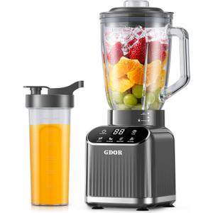 GDOR Professional Blender for Smoothies, 5 Functions, Gray