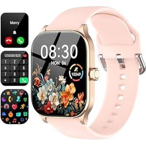 Smart Watch for Women Men, 2024 HD 2.01" Smartwatch for Android Phones iPhone(Answer/ Make Call), IP68 Waterproof Fitness Tracker with Heart Rate, Sleep Monitor, Spo2, Pedometer, 100+ Sports Watches