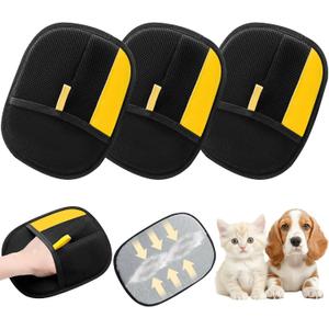 Pet Hair Removal Gloves,Electrostatic Gloves Pet Hair, Efficient Grooming Glove for Cats Dogs, Reusable Pet Hair Removal Tool for Couch, Furniture, Carpet, Curtain (3)