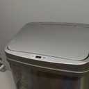 Ninestars Automatic Touchless Motion Sensor Rectangular Trash Can 13.2 Gallons, 50L, Silver, 13 Gal. 50 L, Silver Trim