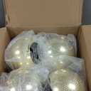 Extra Large Size Outdoor Christmas Ornaments, Oversized Huge Big Shatterproof Xmas Christmas Plastic Balls for Outside Lawn Yard Tree Hanging Decorations (8"/200mm, Gold, 8 Packs)