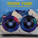 Snow Tube, WOLKEK 40 Inch 2Pack / 47 Inch 1Pack Snow Sled for Kids and Adult, Thickened Heavy Duty Hard Bottom Sleds for Snow with Handles, Winter Toys for Outdoor Sledding Snow Tube Sports