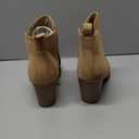 mysoft Women's Ankle Boots V Cut Side Elastic Panel Stacked Chunky Heel Booties with Side Zipper, Size 8.5