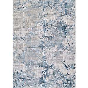 Couristan Brocatelle Tundra Area Rug, 2'7" x 7'10" Runner, Ocean-Cream