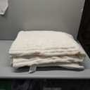 BEDELITE King Size Blanket for Bed, 300GSM Soft & Warm Fleece Blanket, Decorative and Giftable Striped Cream White Blankets for Women, Men, 108"x90"