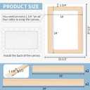 Falling in Art DIY Canvas Stretcher Bars, 18x24 Canvas Framing Kit, Wood Stretcher Frames for Oil Paintings, Paint by Numbers, and Posters