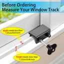 ZRFCXE Window Locks,4 Pack Sliding Window Locks with Key for Vertical & Horizontal Sliding Windows Doors,Easv to Install,Adjustable Security Window Lock for Patio Bedroom Home and Office (Black)