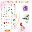 XunYee 6 Pcs 35.4 ft Flower Garlands Artificial Wildflower Vines Floral Hanging Backdrop Fake Flower Garlands Faux Silk Wildflower Vine for Wedding Bridal Shower Home Garden Wall Arch Decor(Floral)