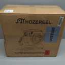 110 FT Retractable Garden Hose Reel by HOZEREEL, Outdoor Garden Hose Reels 1/2" - Automatic Self Retract Wall Mount Hose Reel Enclosed Storage, Any Length Lock, 10 Pattern Nozzle-Grey