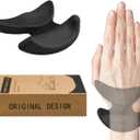 Ergonomic Wrist Rest for Mouse, Right-Handed Truly Mouse Wrist Support, Smooth-Glide, Comfortable Curved Design for Gaming, Office, Computer, Laptop - Black