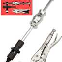 Locking Pliers Slide Hammer Puller with Quick Release Swivel Connector for Nail Bolt Pin Seal CV Axle Removal Tool,Silver