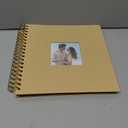 Vienrose Scrapbook Photo Album with Corner Stickers 12x12 inches DIY with Cover Photo Pocket 80 Pages Silk Ribbon Hardcover Album for Guest Book Wedding Baby Shower Christmas Brown
