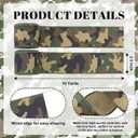 YKW Camo Wired Ribbon 2.5 Inch 20 Yards Camouflage Burlap Fabric for Wreaths, Homecoming Mums & Cheer Bows