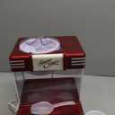 Nostalgia Snow Cone Shaved Ice Machine - Retro Table-Top Slushie Machine Makes 20 Icy Treats - Includes 2 Reusable Plastic Cups & Ice Scoop - Retro Red