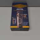 King C. Gillette Cordless Beard Trimmer for Men, Kit includes 1 Trimmer, 3 Interchangeable Combs, 1 Cleaning Brush, 1 Charger, 1 Travel Bag, BLUE