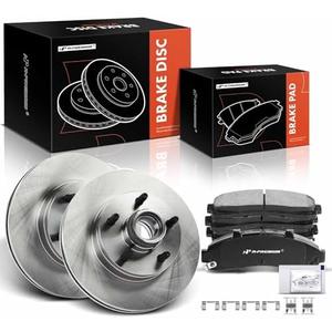 A-Premium 10.28 inch (261mm) Front Vented Disc Brake Rotors + Ceramic Pads Kit Compatible with Select Ford & Mazda Models - Ranger 1998-2001, B2500/B3000/B4000 1998-2000, RWD, 6-PC Set