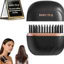 Mini Hair Straightener Portable 2026 Cordless Curling Iron Small Flat Steam Hair Straightener Brush Travel Hot Styling Tools for Women Wireless Tiny Ceramic Hairdressing Comb Size (Black)
