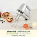 Cuisinart Power Advantage Plus 9-Speed Hand Mixer, 220W Motor, Electric Mixer with Dishwasher-Safe Beaters, Storage Case, HM-90BCS, Brushed Chrome