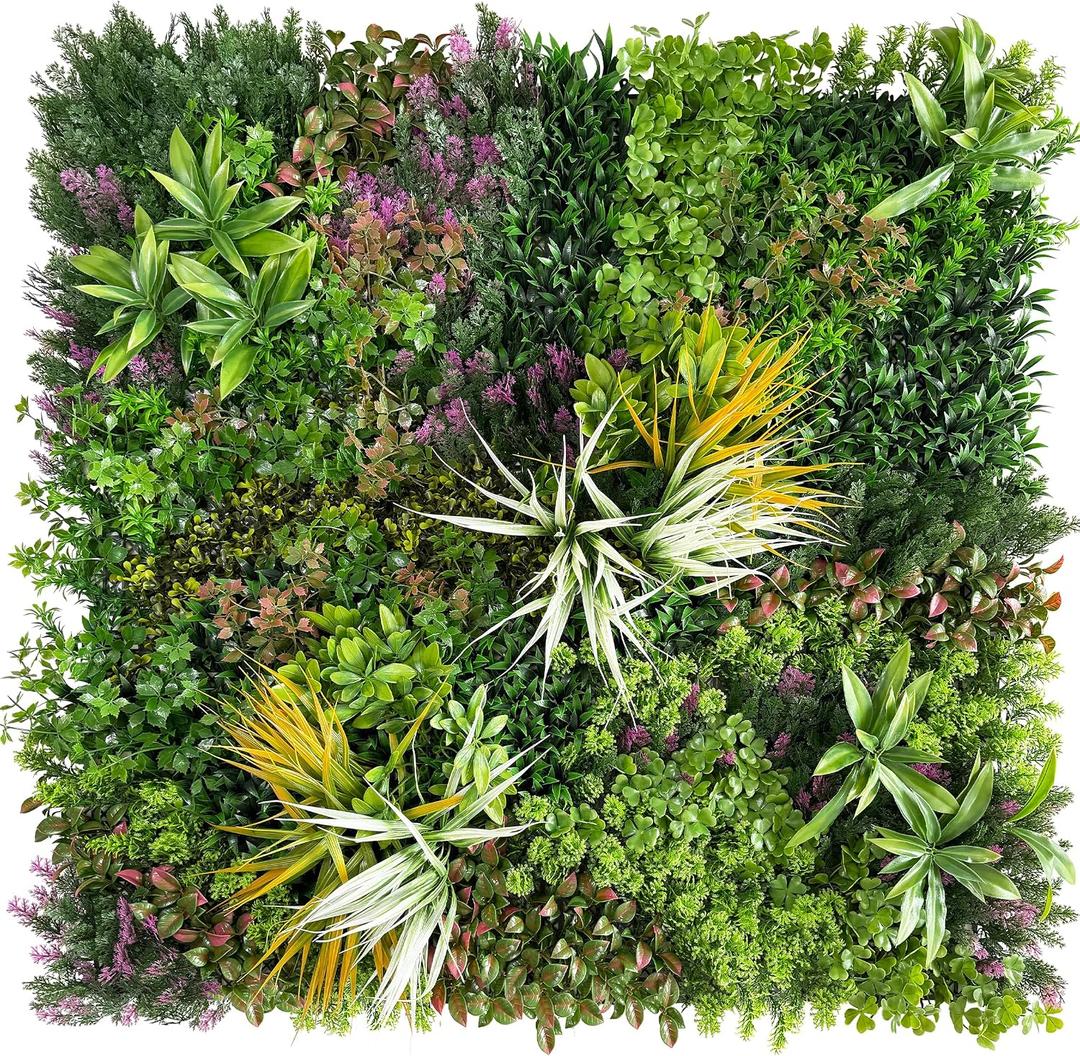 Artificial Grass Wall Panels: 20''x20'' (6PCS) Boxwood Hedge Panels, UV-Anti Privacy Fence Screen, Fake Greenery Backdrop for Indoor Outdoor Garden, Party, Wedding Decor