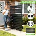 40" W x70 H (1 Panel) Air Conditioner Fence Screen and Trash Can Privacy Panels for Outdoor Units, Pool Equipment Enclosures, and No-Dig Backyard Fencing (Black)
