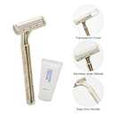 Disposable Shave Kit for Men &Women - 50 Pcs Wheat Straw Razors and Cream Bulk, Individually Wrapped Portable Toiletries Amenities for Hotel, Airbnb, Homeless, Shelter, Charity, Camping and Travel