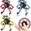Transformable Fidget Spinners,3PCS Funny Sensory Fidget Toys Adults Deformable Chain DIY Robot Spinner,Fingertip Stress Relief Gyro Toy Party Favors Christmas Stocking Stuffers for Kids(Style-1)
