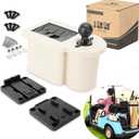 10L0L Golf Cart Ball Washer and Club Cleaner Kit, Detachable Golf Club Head and Ball Washer Golf Cleaner for EZGO Club Car Yamaha (Khaki)